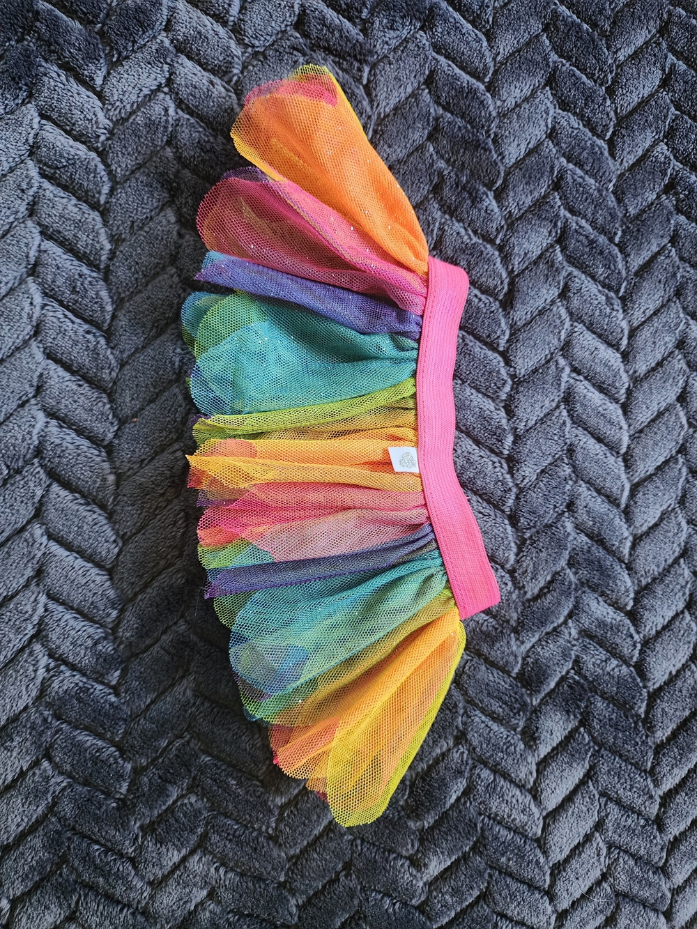 Build-A-Bear Rainbow Tulle Skirt with Pink Waistband Fior Plush
